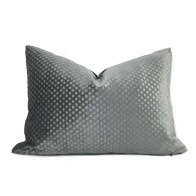 (CLEARANCE) Dark Gray Dimple Dots Velvet Pillow Cover