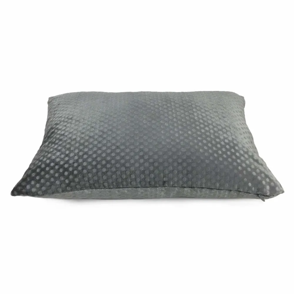 (CLEARANCE) Dark Gray Dimple Dots Velvet Pillow Cover