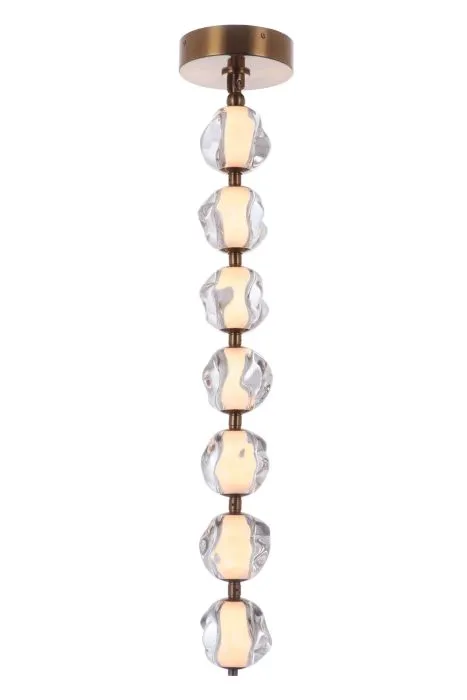 Craftmade 59491-SB-LED Jackie 7 Light LED Pendant in Satin Brass