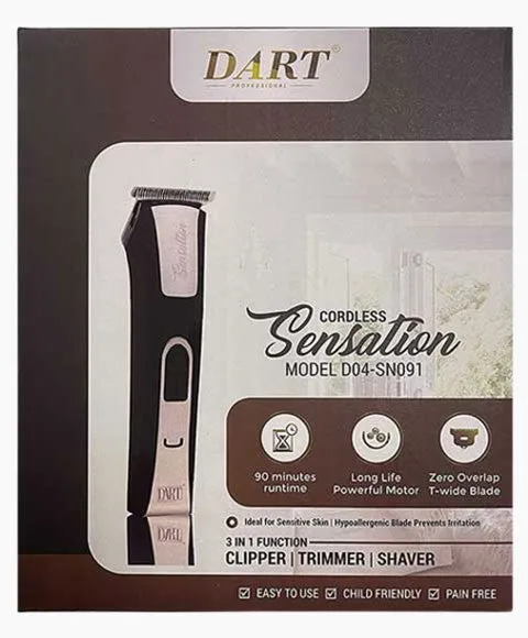 Dart Professional Sensation Cordless 3 In 1 Clipper Trimmer Shaver D04 SN091