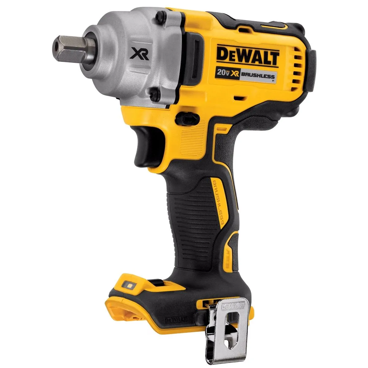 DeWalt 20V Max Cordless Impact Wrench 1/2-in with Detent Pin Anvil and Belt Clip