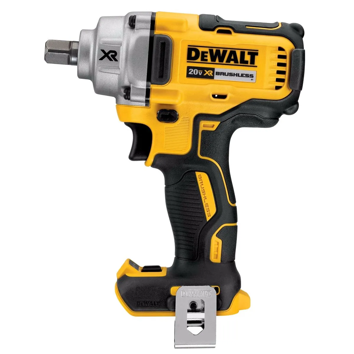 DeWalt 20V Max Cordless Impact Wrench 1/2-in with Detent Pin Anvil and Belt Clip