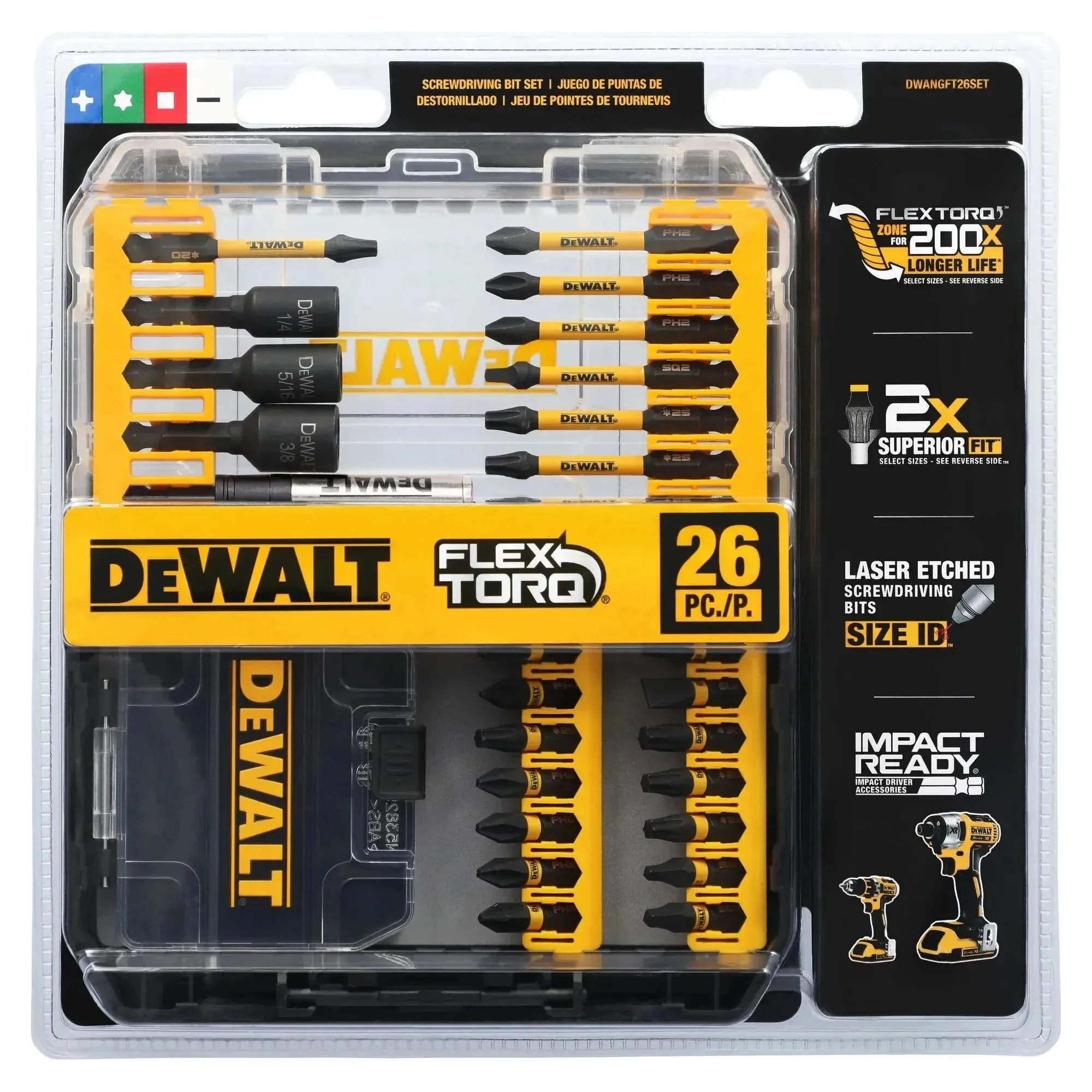 DeWALT 26 Piece FlexTorq Impact Bit Set