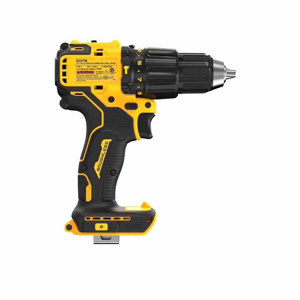 DeWalt DCD798B 20V MAX Brushless Cordless 1/2 in. Hammer Drill (Tool Only)