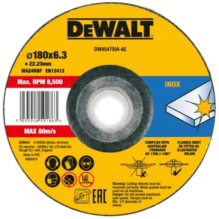 Dewalt DW4547SIA Grinding Disc 7" for Stainless Steel