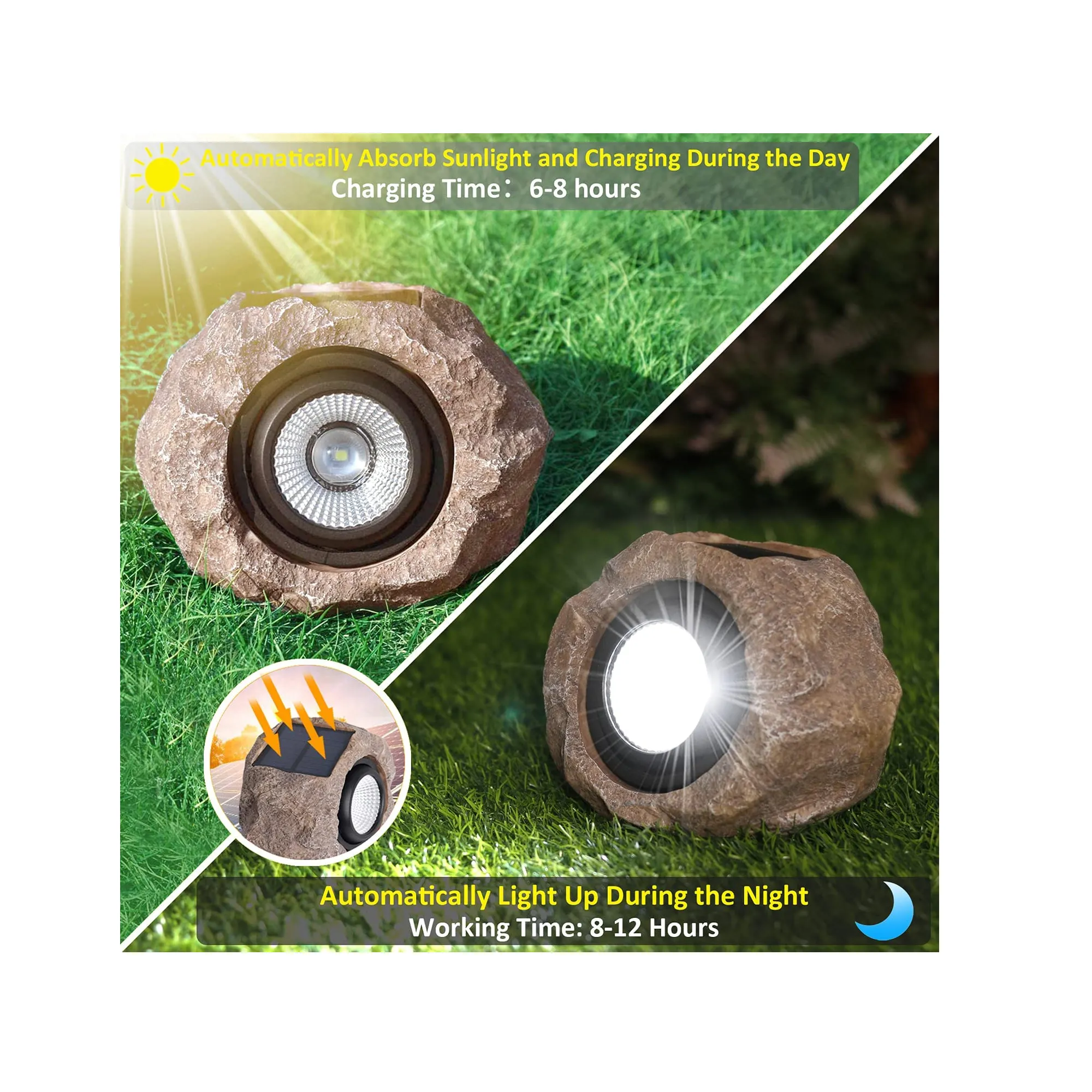 DGSCAK Outdoor Decorative Solar Lights | Super Bright for Gardens Waterproof for Pathways