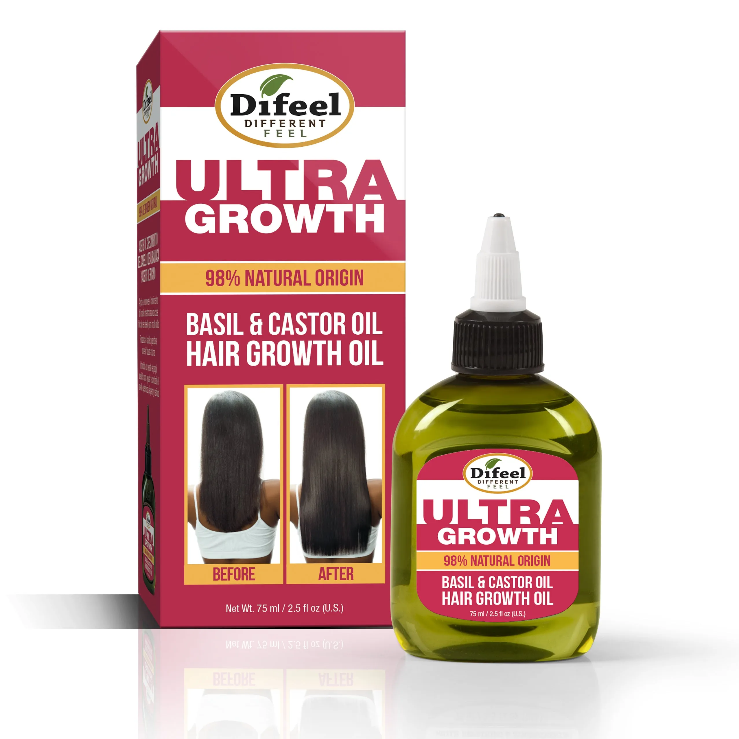 Difeel Ultra Growth Basil & Castor Oil Large Hair Growth Collection 5-PC Set