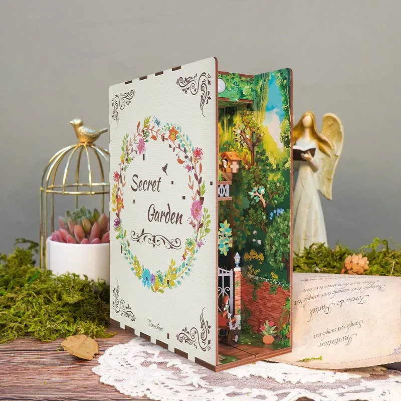 DIY Miniature House Book Nook Kit: Secret Garden