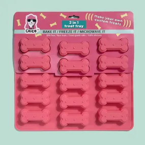 Dog Bone 3 in 1 Silicone Baking Treat Tray