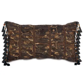 Dorian Hazel Ruched Lumbar Pillow Cover 15x26