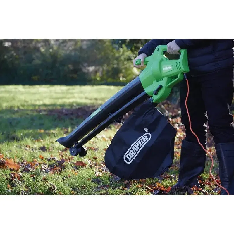 Draper 94794, Garden Leaf Blower and Mulcher 230V 3000W, Green and Black