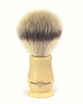 Edwin Jagger - IVCSBSYNST Chatsworth Imitation Ivory Synthetic Silver Tip Shaving Brush, Medium