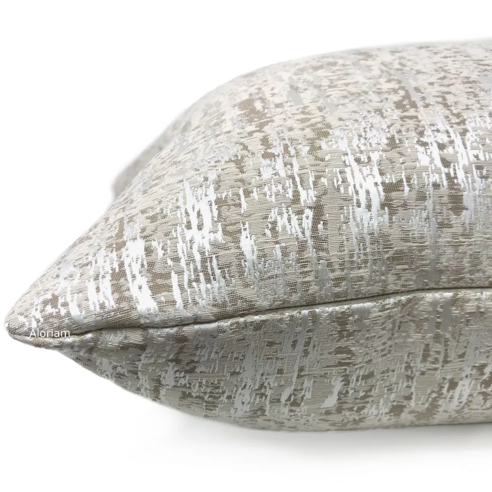 Emmanuel Pearl Ecru Modern Texture Pillow Cover