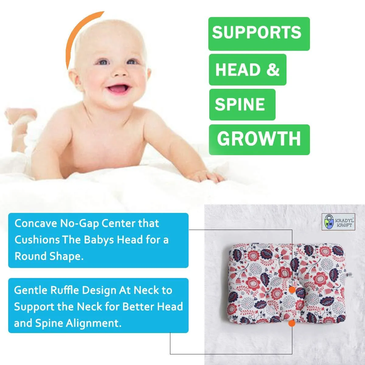 Epic New Born Pillow | Baby Pillow | Head Shaping Pillow