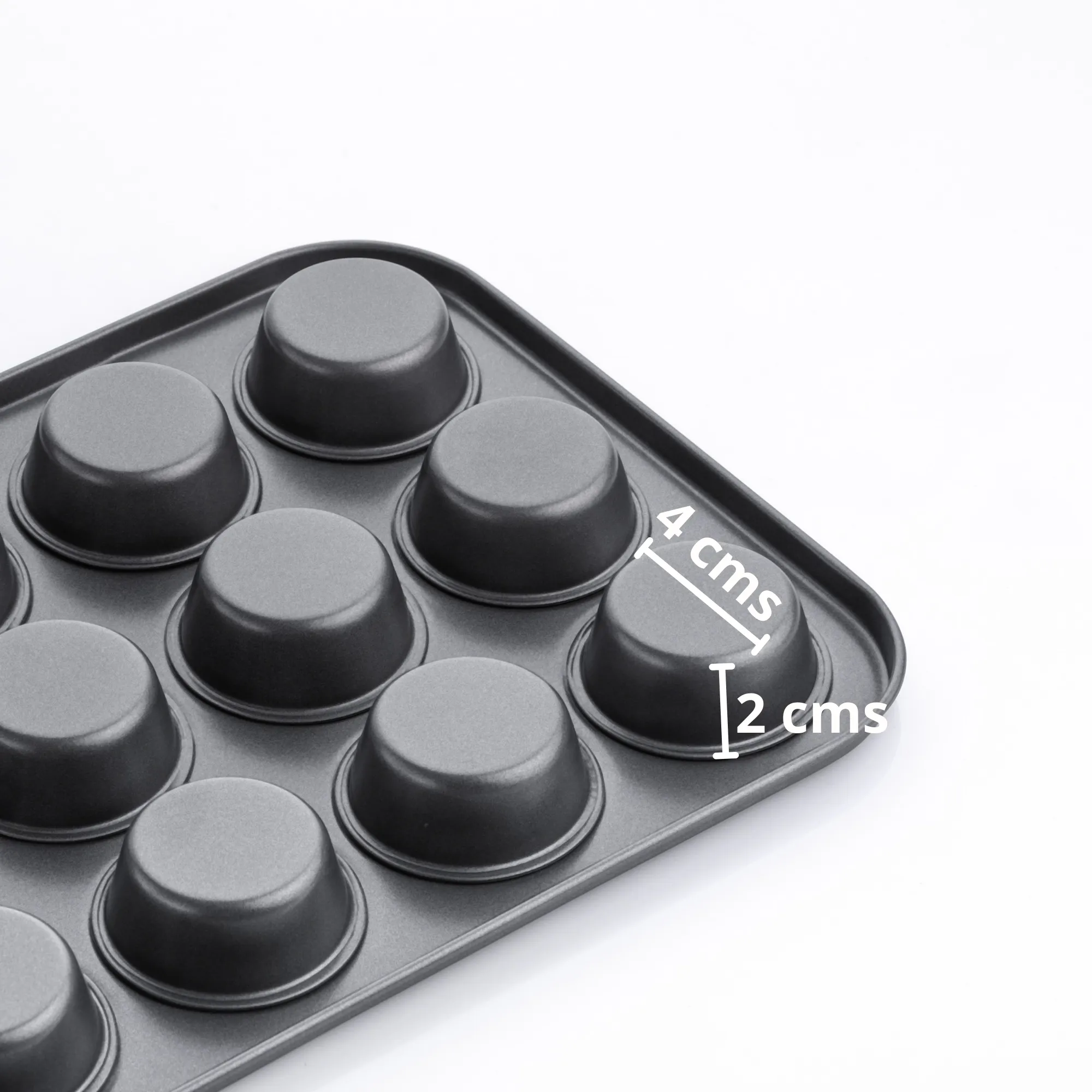 Esslly Non-Stick Mini Muffin Tray | 12 Cavity Baking Pan