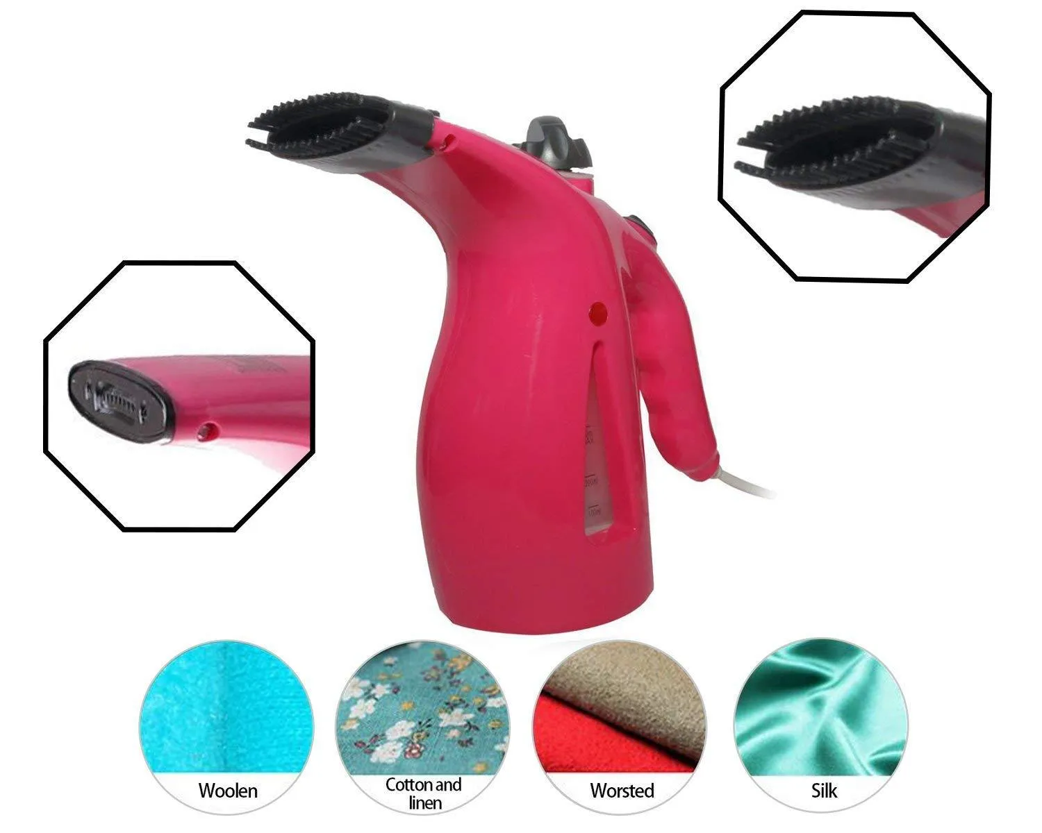 Fast Heat-up Steam Face Steamer Brush for Home and Travel for Facial, Cold and Cough and Garment