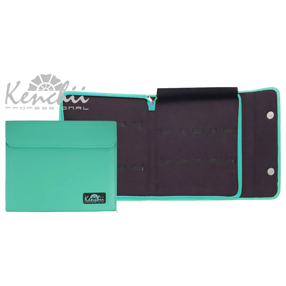 Faux Leather 10-Shear Case Turquoise by Kenchii