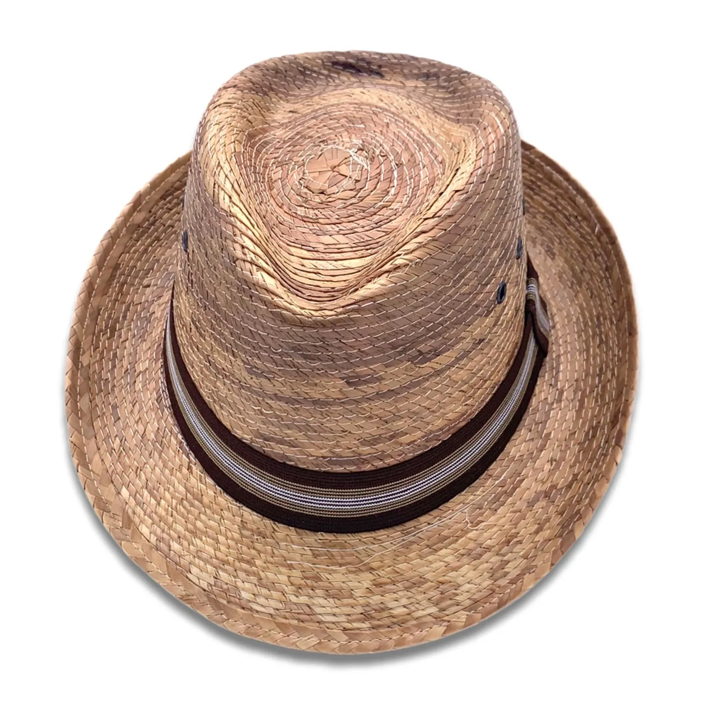 Fedora Palm Hat- Burnt Sahuayo Palm 7