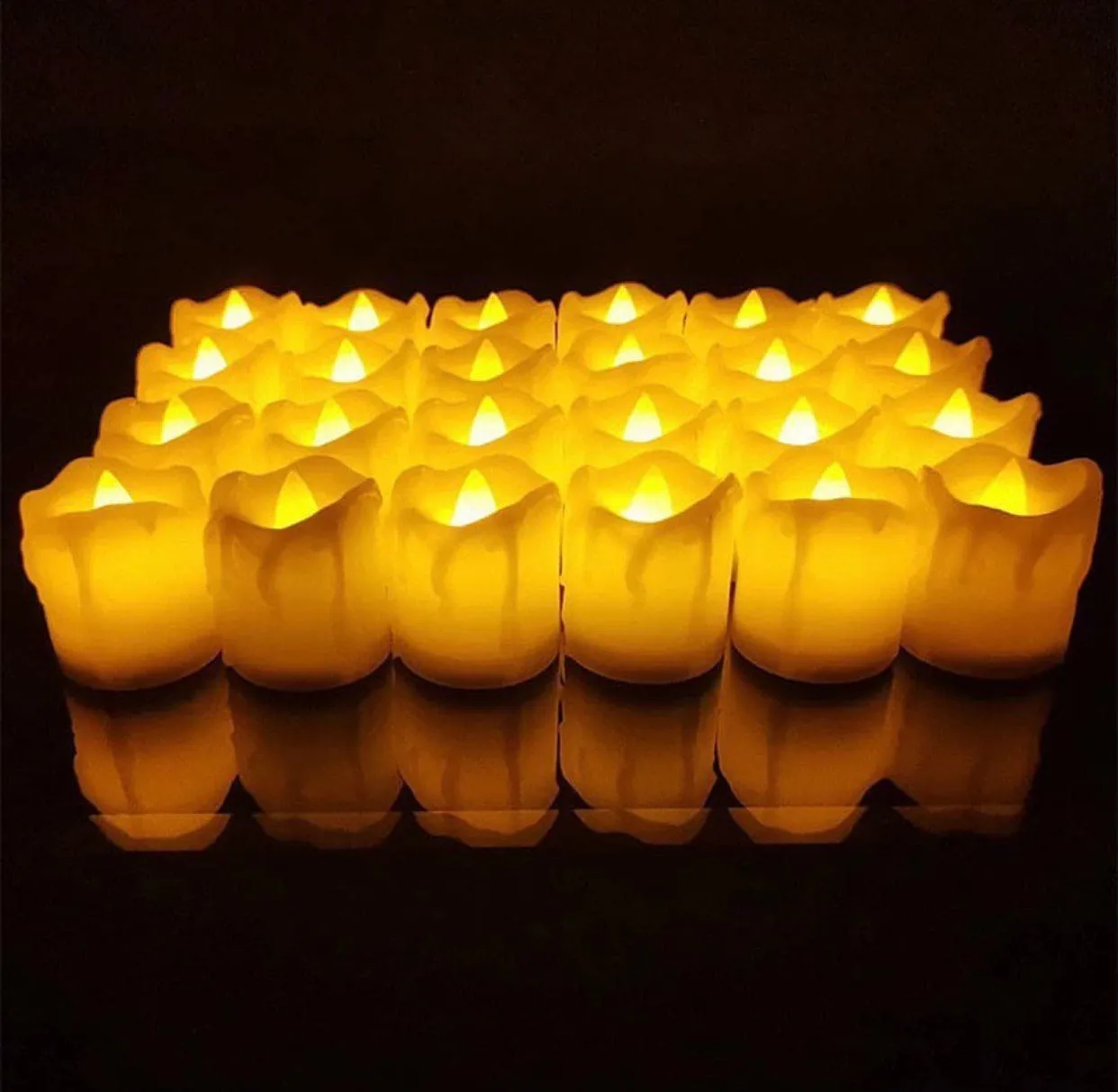 Flameless LED Tea Light Tea Candles, Flameless Flickering Candle Lamp Lights