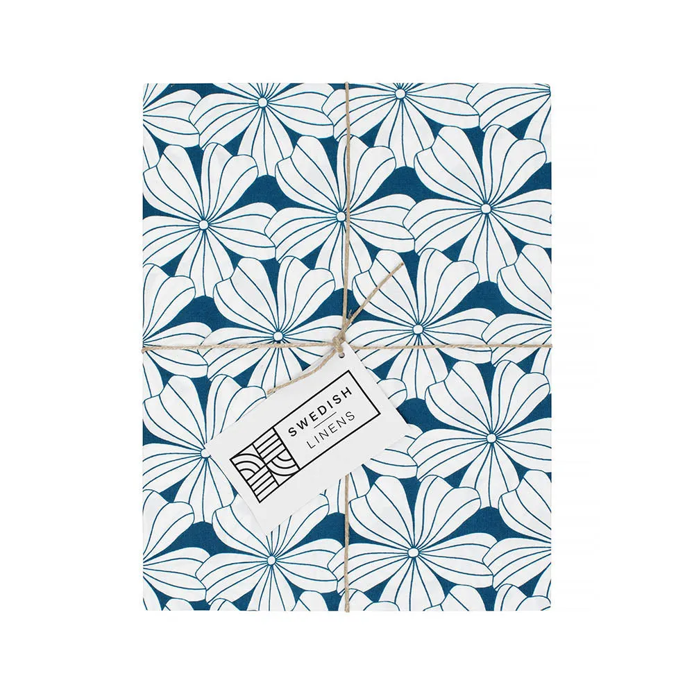 FLOWERS | Moroccan blue | Pillowcase | 50x75cm / 19.6x29.5"