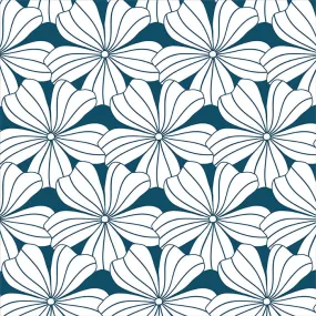 FLOWERS | Moroccan blue | Pillowcase | 50x75cm / 19.6x29.5"