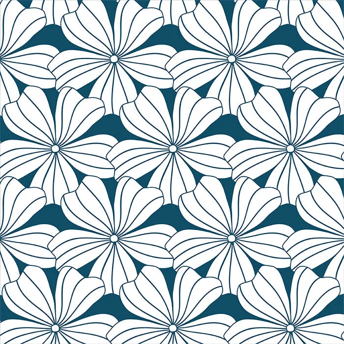 FLOWERS | Moroccan blue | Pillowcase | 50x75cm / 19.6x29.5"