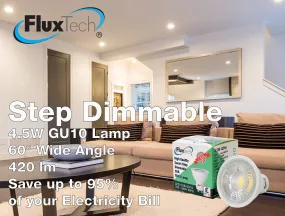 FluxTech - Smart Step Dimmable COB GU10 LED lamp [Energy Class A  ]