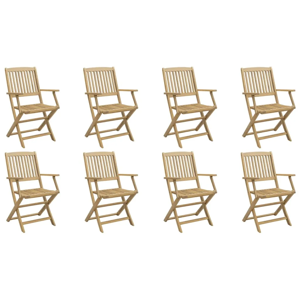 Folding Garden Chairs 8 pcs 54.5x58x90 cm Solid Wood Acacia