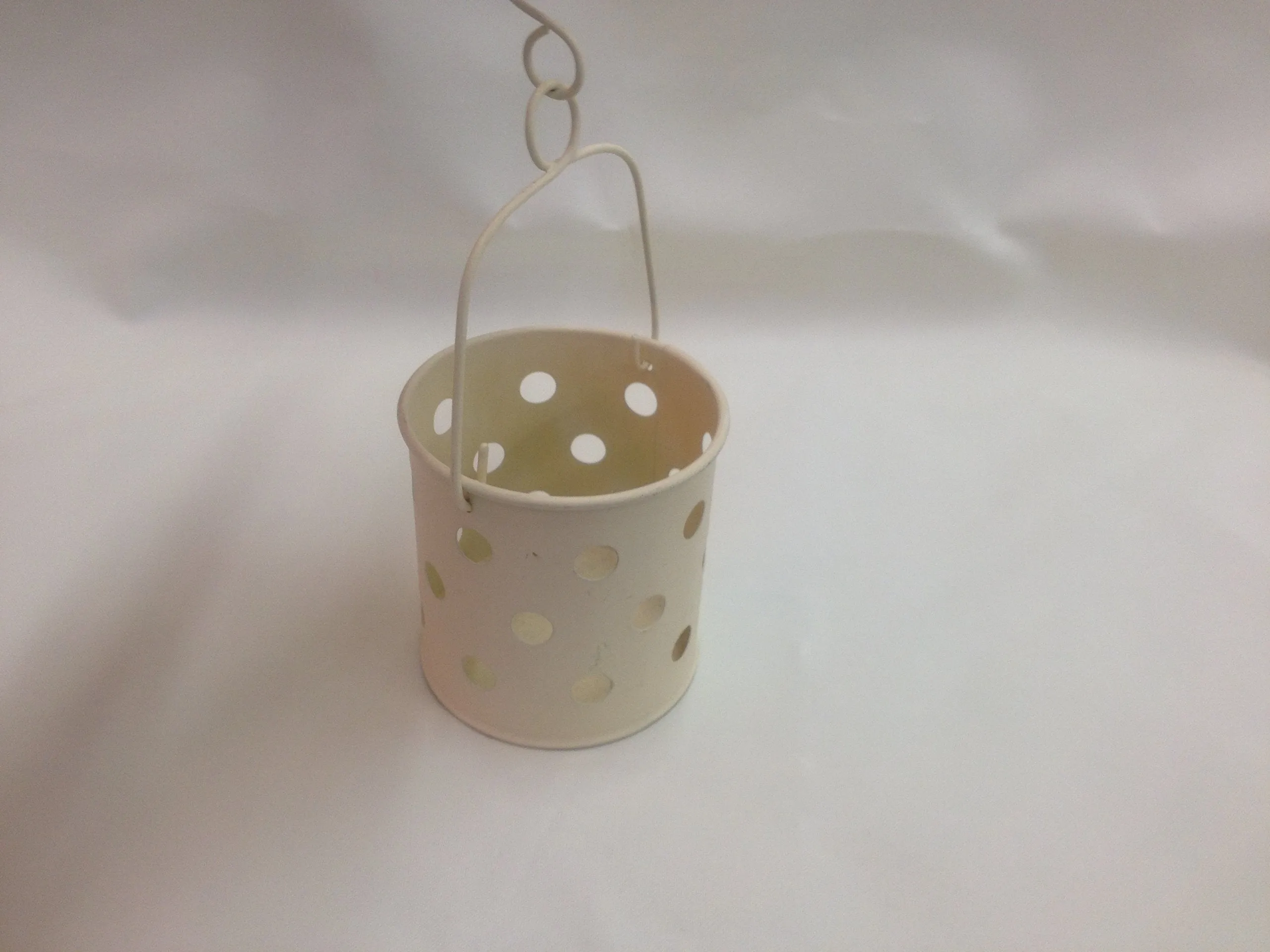 Garden King CREAM BUCKET TEA LIGHT HOLDER - LARGE HOLES