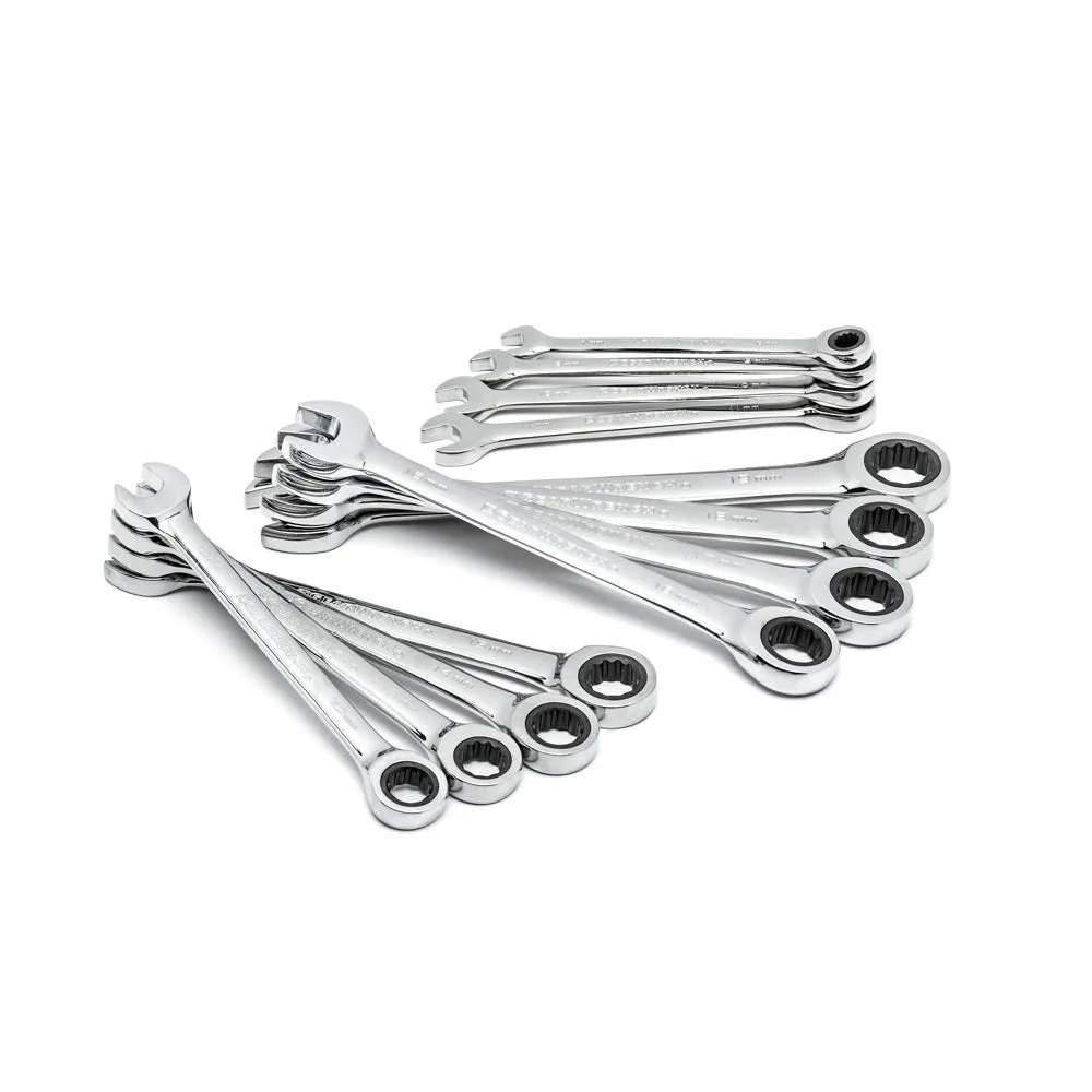 GearWrench 9412 12 Pc. 72-Tooth 12 Point Ratcheting Combination Metric Wrench Set