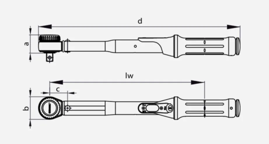 Gedore Torque Wrench TORCOFIX K 1/2" Square Drive 20-100Nm