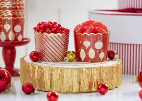 Gold Foil Red Ornaments Baking Cups (50 pcs)