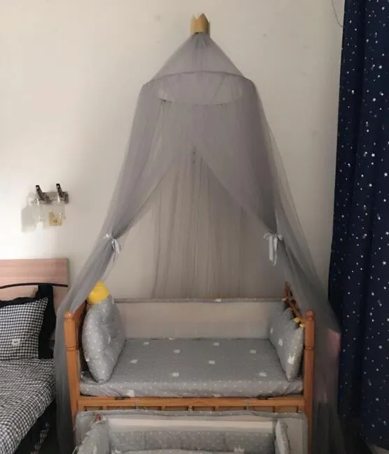 Grey Hanging Bed Canopy