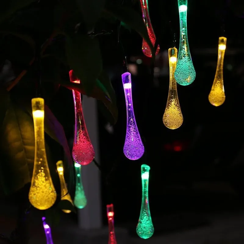 GRN LED Christmas string Lights Waterproof Crystal Bubble Water Drop