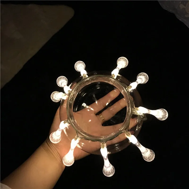 GRN LED Christmas string Lights Waterproof Crystal Bubble Water Drop