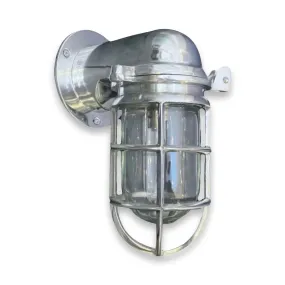 Happisburgh ~ Bulkhead Outdoor & Bathroom Wall Light | Solid Polished Aluminium | 10 Inch