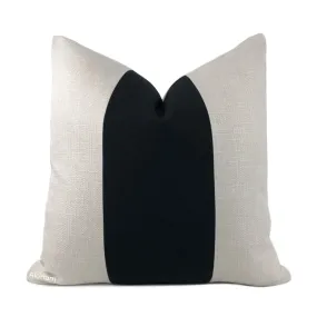 Hudson Black Creamy White Wide Panel Stripe Pillow Cover