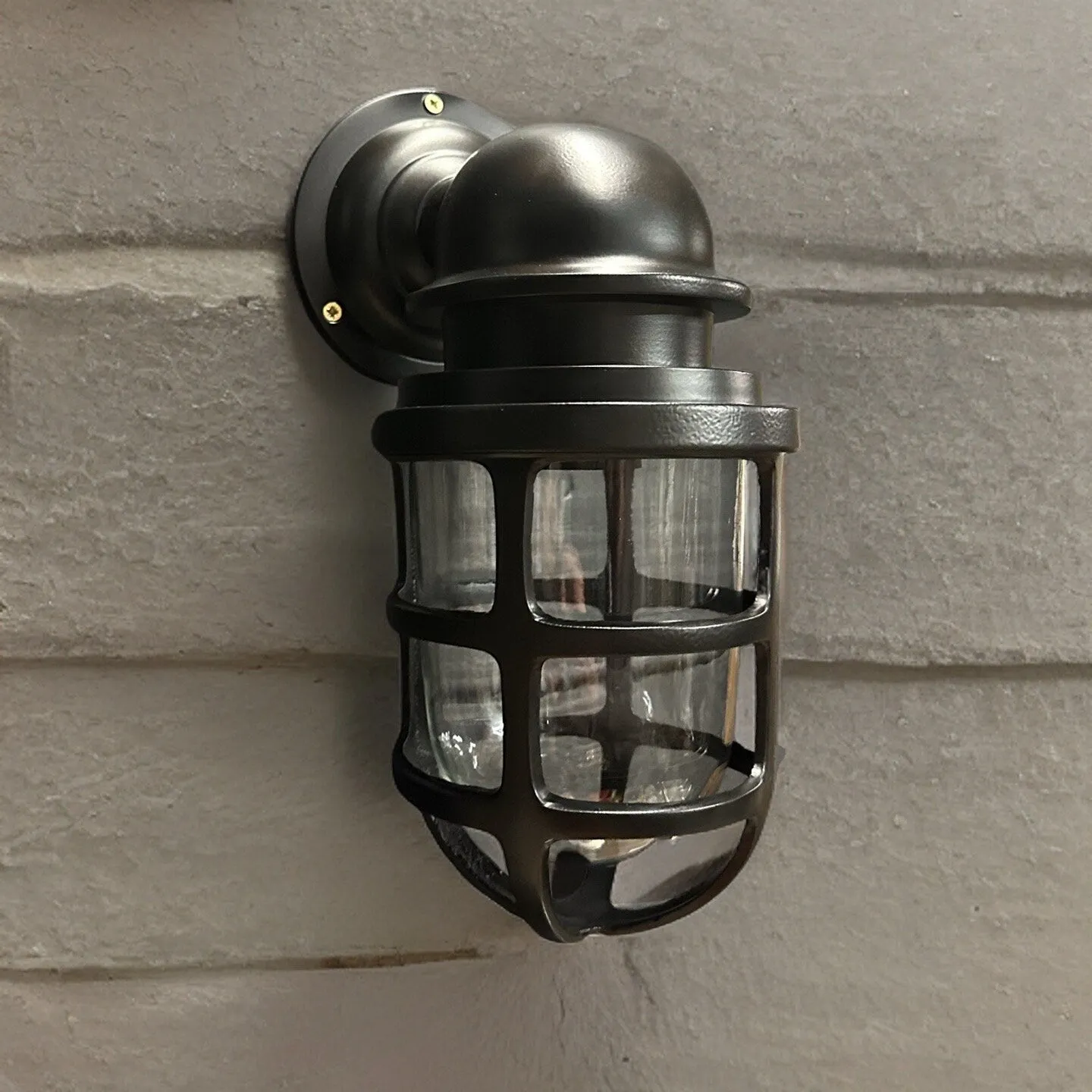 Keswick ~ Bulkhead Outdoor & Bathroom Sconce Wall Light Solid Black Finish |