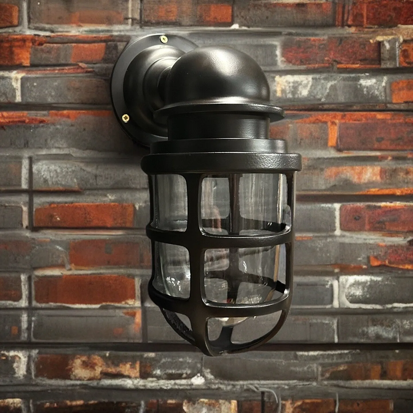 Keswick ~ Bulkhead Outdoor & Bathroom Sconce Wall Light Solid Black Finish |