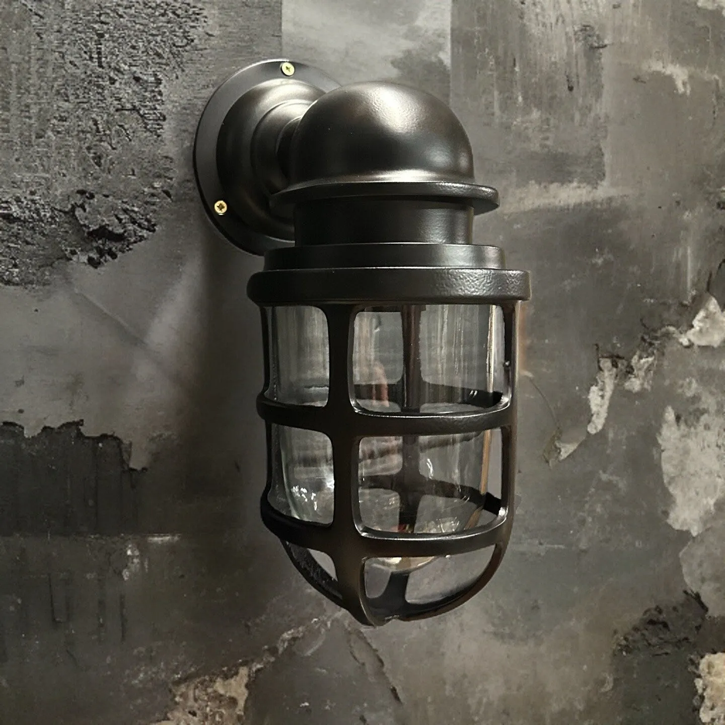 Keswick ~ Bulkhead Outdoor & Bathroom Sconce Wall Light Solid Black Finish |