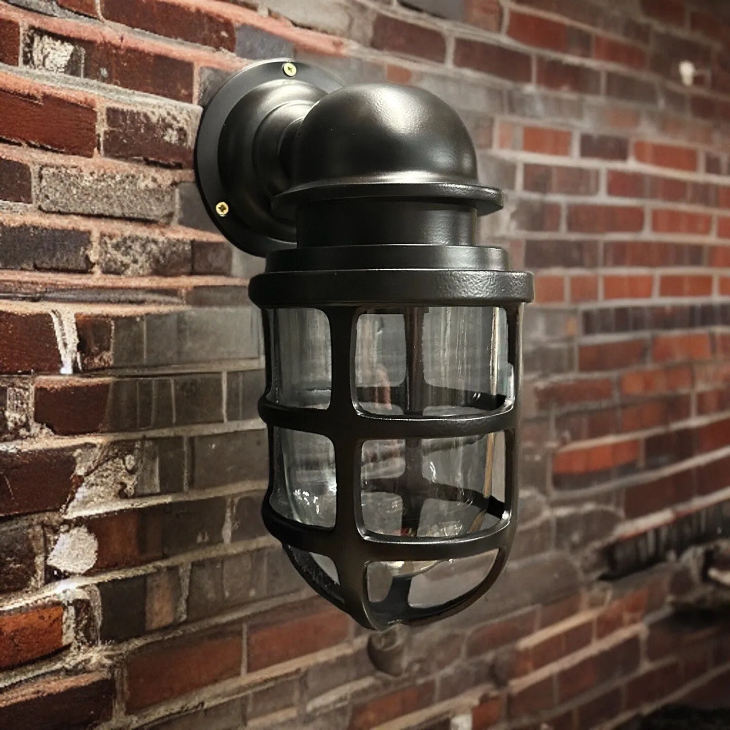 Keswick ~ Bulkhead Outdoor & Bathroom Sconce Wall Light Solid Black Finish |