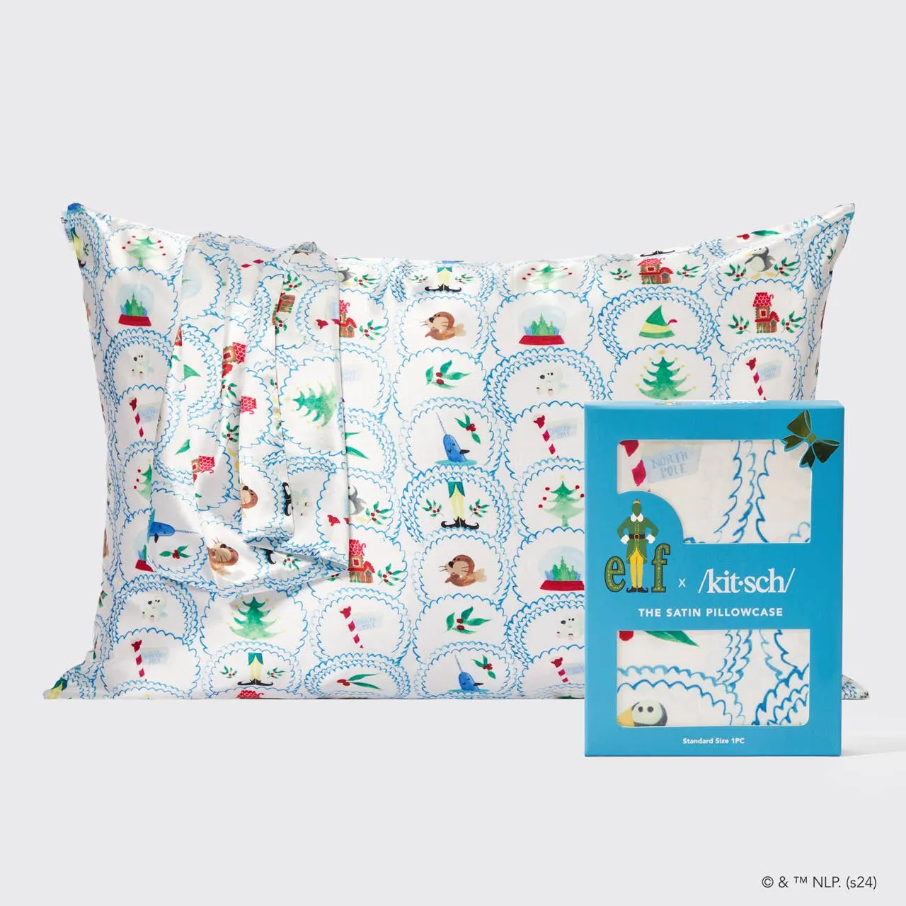 Kitsch x Elf Satin Pillowcase Standard - North Pole