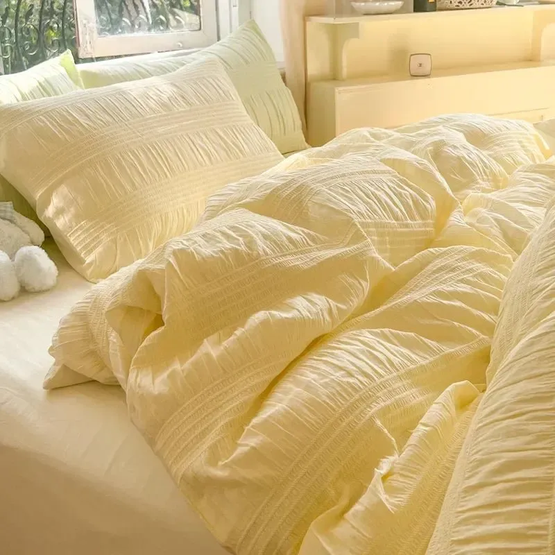 Korean Seersucker Bedding Set