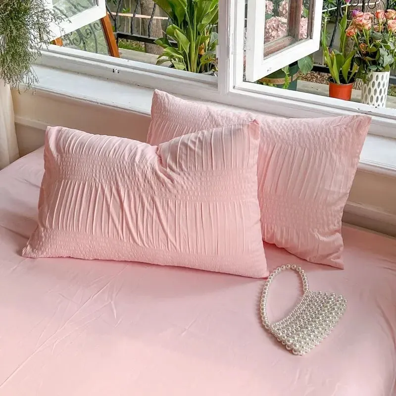 Korean Seersucker Bedding Set