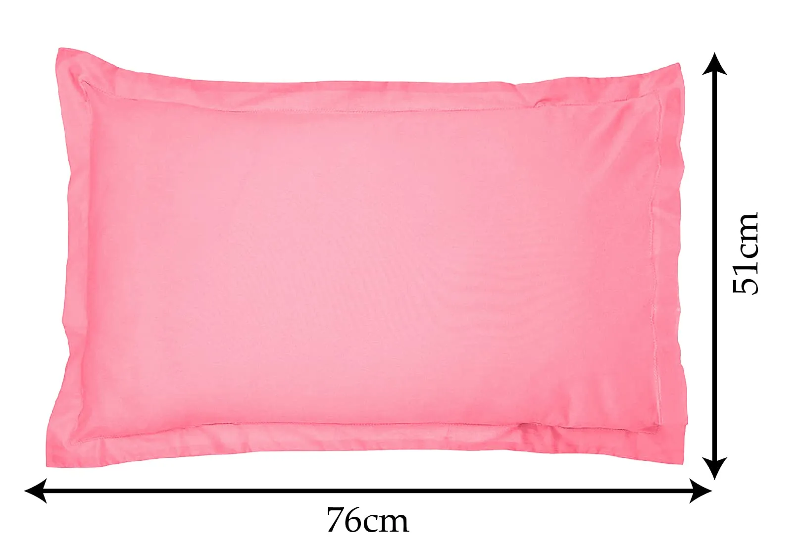 Kuber Industries Breathable & Soft Cotton Pillow Cover for Sofa, Couch, Bed - 29x20 Inch, Set of 4 (Pink)