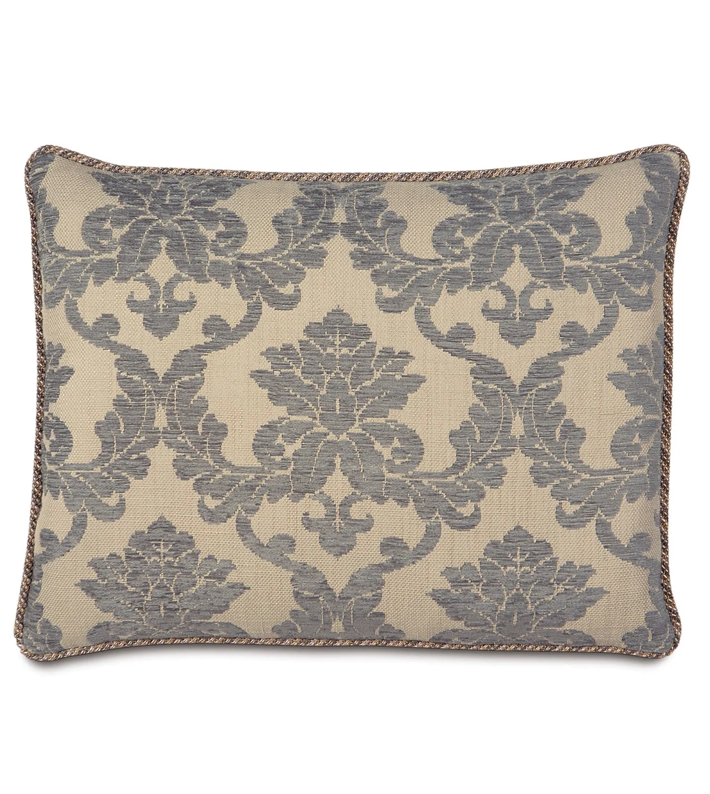 Lancaster Gray Damask Standard Sham 20x27