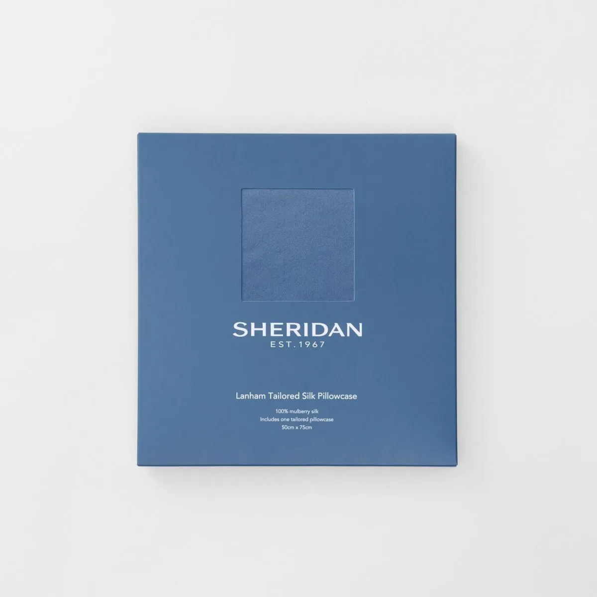 Lanham SEA BLUE TAILORED Silk Pillowcase by Sheridan