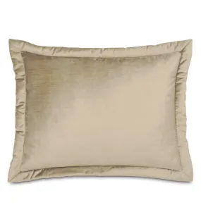 Lars Velvet Standard Sham 20x27 in Taupe