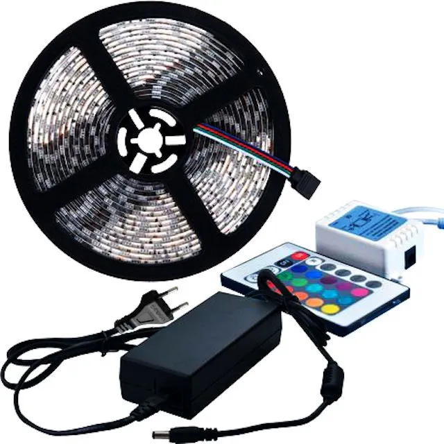 Led Lights 5M Color Changing Strip Lights 12V/Dc 5050Rgb