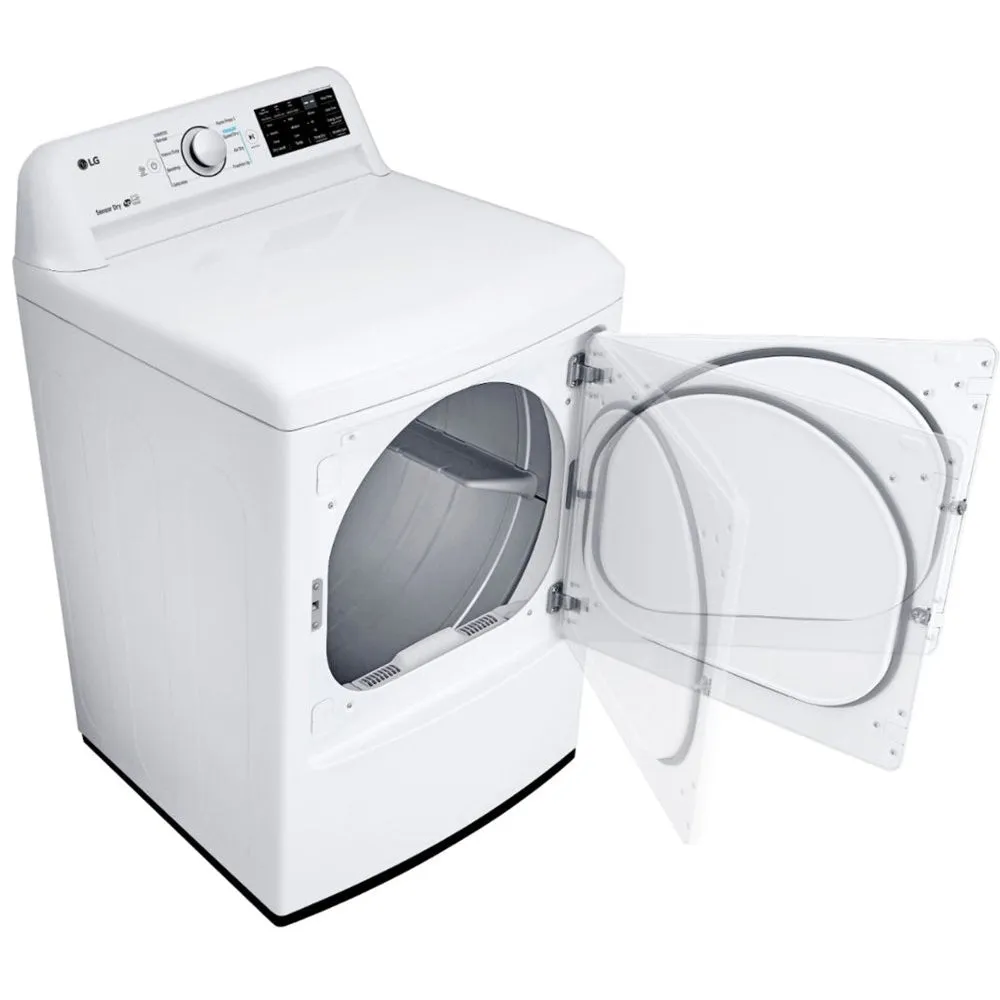 LG - 7.3 Cu. Ft. 8 Cycle Electric Dryer - White